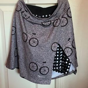 Terry cycling shorts with skirt